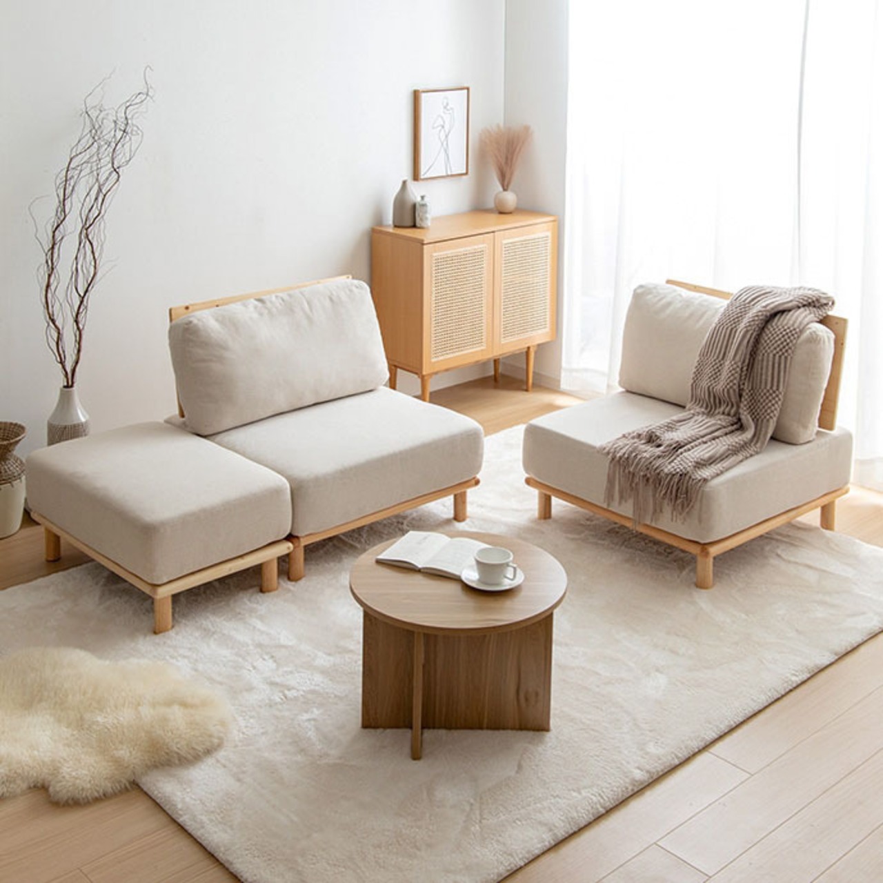 ラタン キャビネット 幅80cm