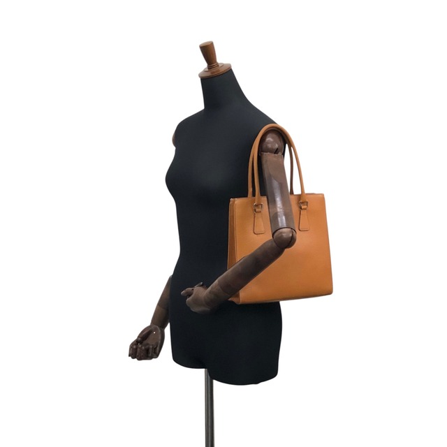 PRADA プラダ トートバッグ ブラウン トライアングルロゴ レザー vintage ヴィンテージ オールド isz7da