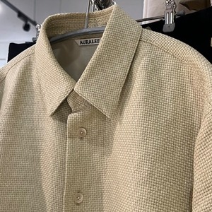 AURALEE オーラリー半袖シャツ和紙素材アイボリー