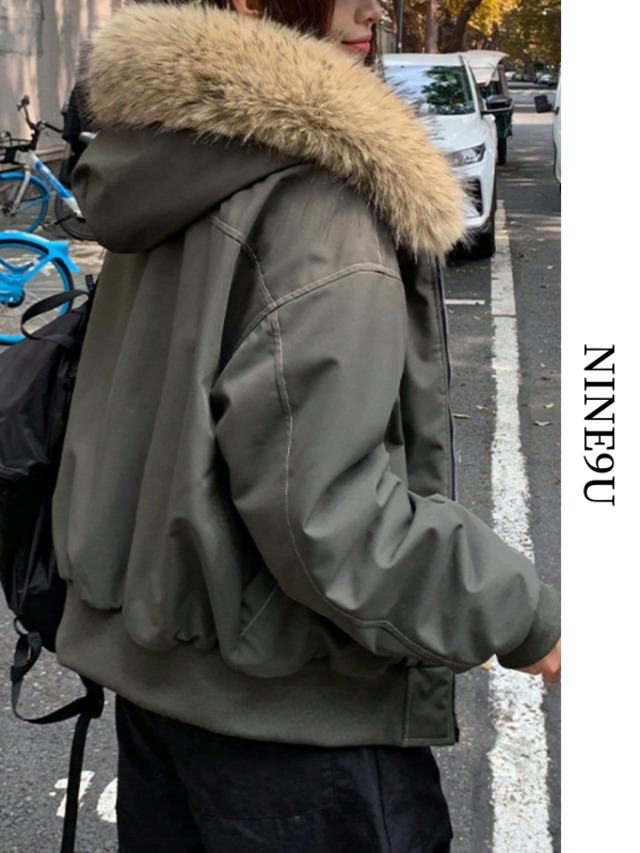 hoodie fur light-outer parka 2color【NINE-S0001】
