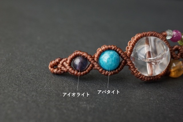 レインボー水晶(アイリスクォーツ)&7色天然石♦厄除けブレスレット<厄年のお守りに>