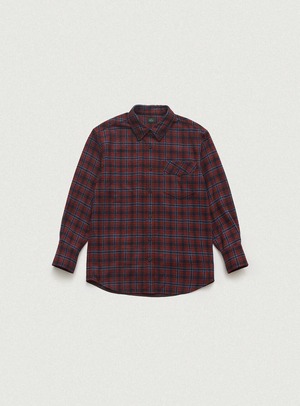 [The Barnnet] Odette Overfit Check Shirt_Red 正規品 韓国ブランド 韓国通販 韓国代行 韓国ファッション ザ バーネット ザバーネット thebarnnet 日本 店舗
