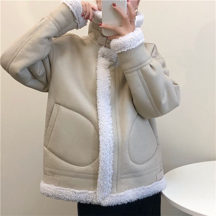 ひとつ上のオシャレを提案。韓国ファッション 厚手 チェスターコート PUレザー 暖かい 原宿BF風