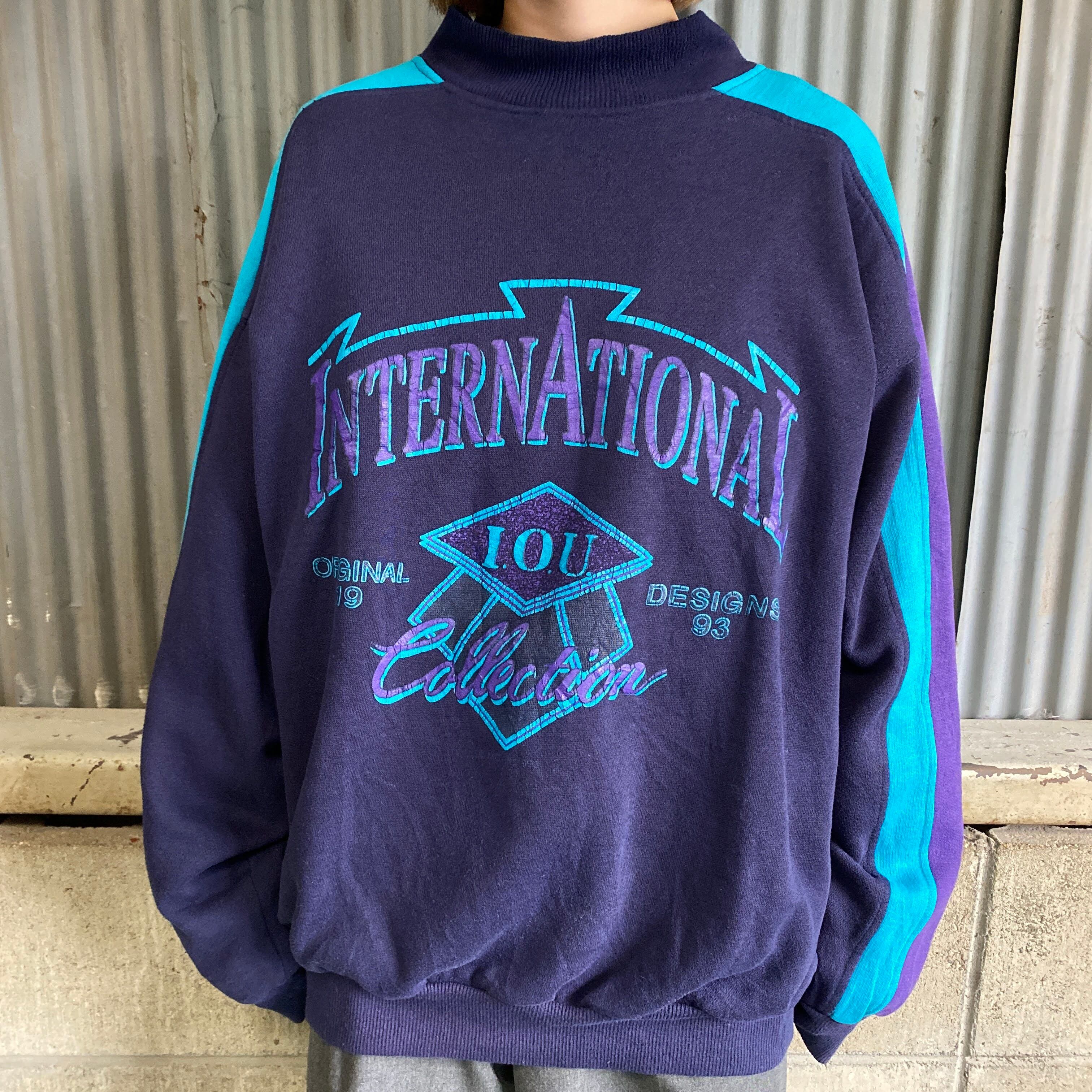 90年代 INTERNATIONAL I.O.U. collection プリント スウェット メンズL