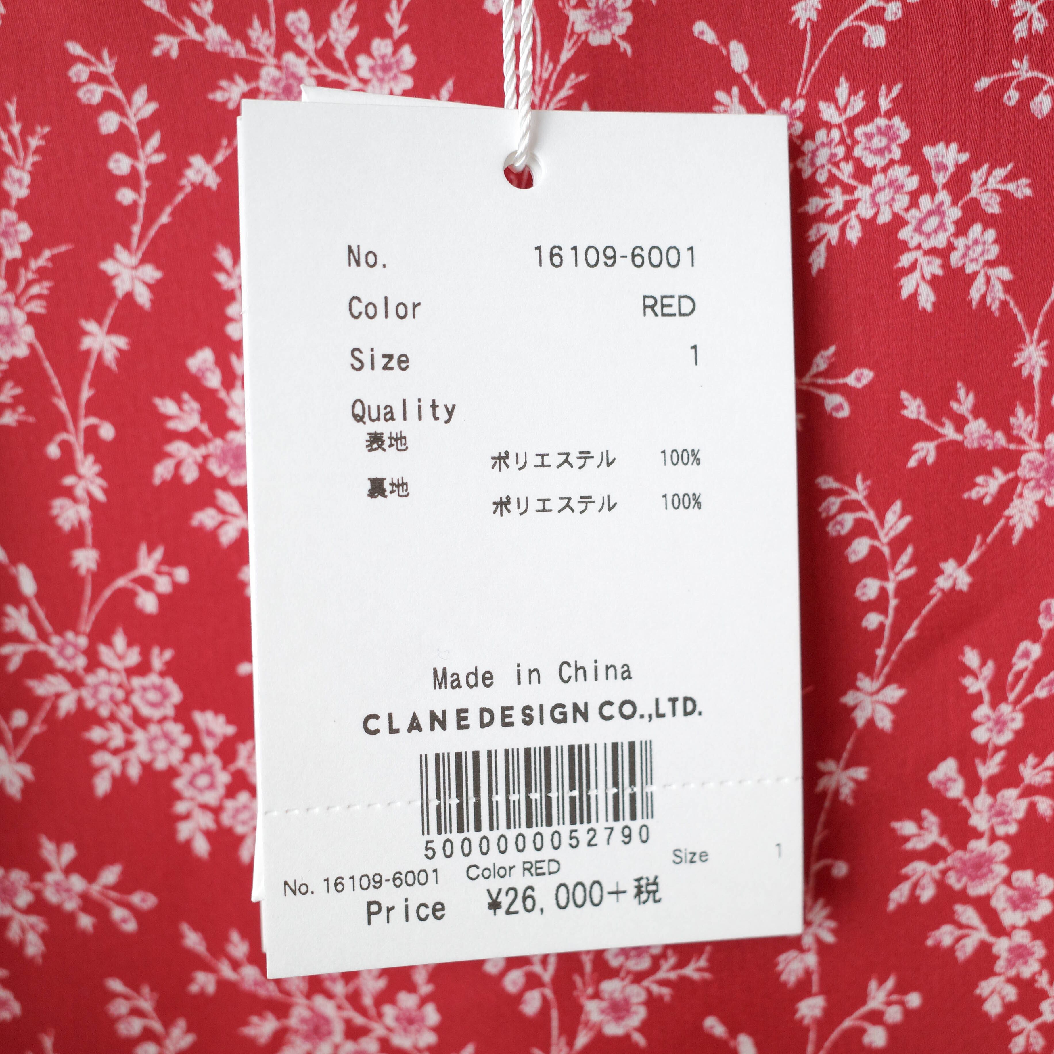 [NEW] CLANE	FLOWER FRILL SKIRT 16109-6001 RED