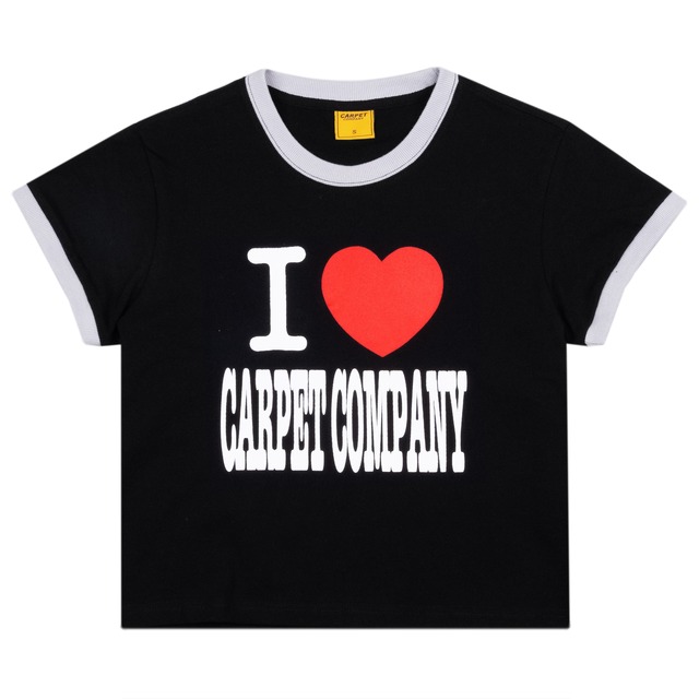 CARPET COMPANY / I HEART CARPET GIRLS TEE / BLACK