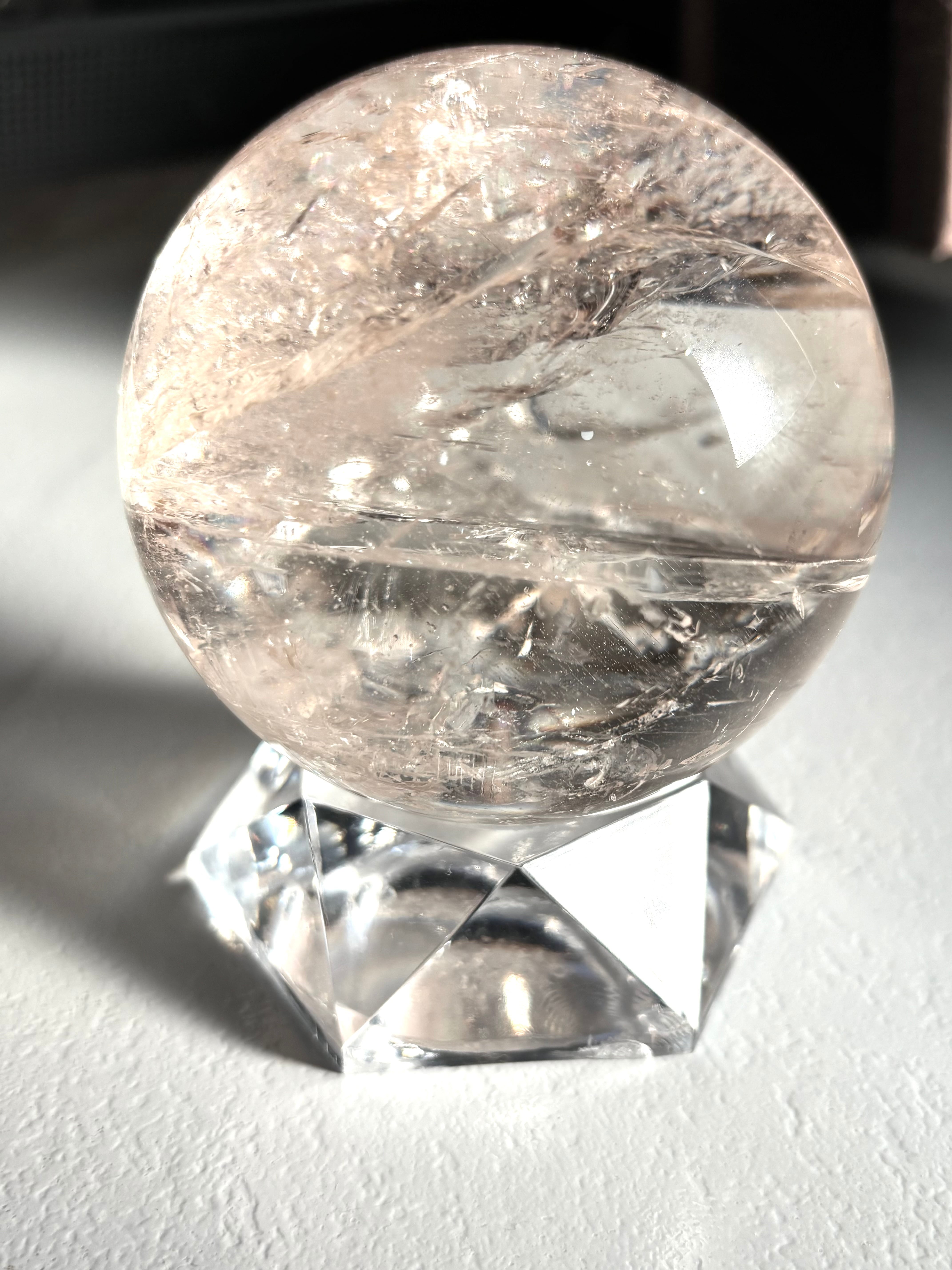 大玉7.9cm❣️最高品質✨️天然石ピンクアゼツライト スフィア 丸玉