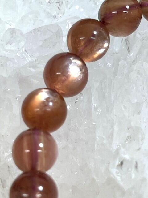 ◇希少◇ シャンパンカラー ピンクマイカ ブレスレット 9㎜ | Pay ID