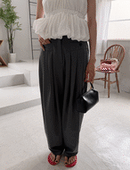 【新作5％OFF・3日間】Pocket Pin-tuck Slacks_2colors