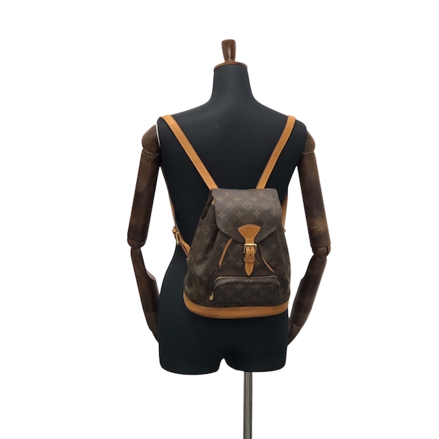 LOUIS VUITTON ルイヴィトン モノグラム バックパック ブラウン PVCレザー モンスリ MM リュック vintage ヴィンテージ オールド xpa6y7