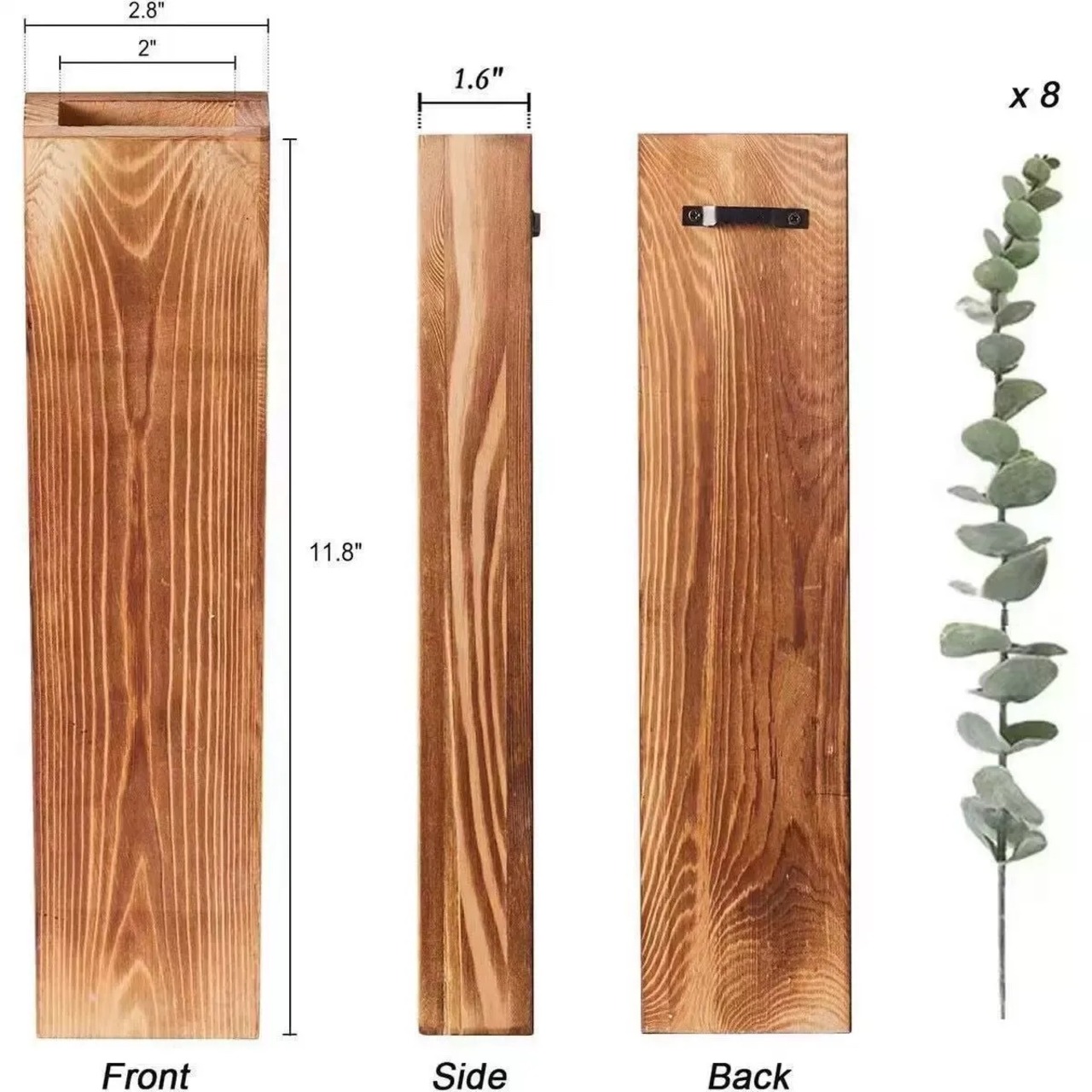 【木製 インテリア 花瓶】無垢材 マグネット 壁掛け 北欧テイスト フラワーアレジメント 一輪挿し ミニマリスト シンプル 観葉植物 カフェ ドライフラワー