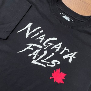 【PASSPORT】カナダ製 ナイアガラの滝 プリント Tシャツ NIAGARA FALLS メイプル L US古着