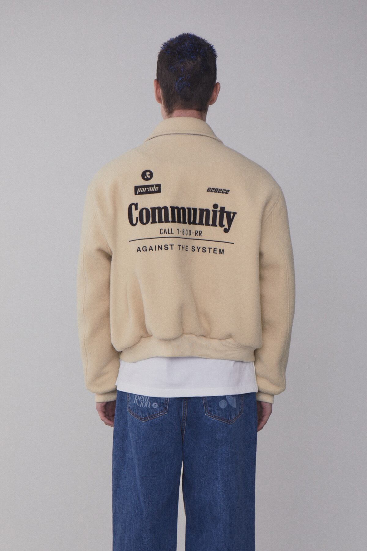 rest & recreation] RR COMMUNITY BOMBER JACKET - IVORY 正規韓国