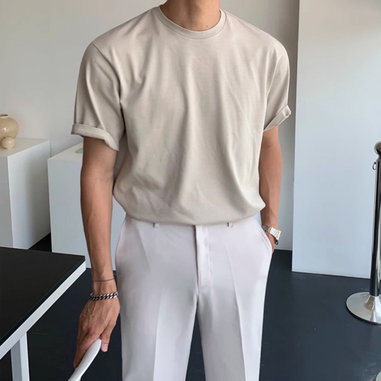 ストレートスマートレッグパンツ　0626