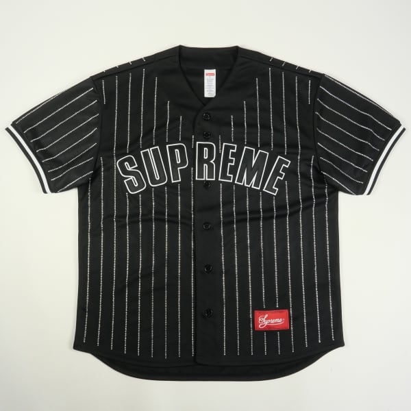 Rhinestone Stripe Baseball Jersey S