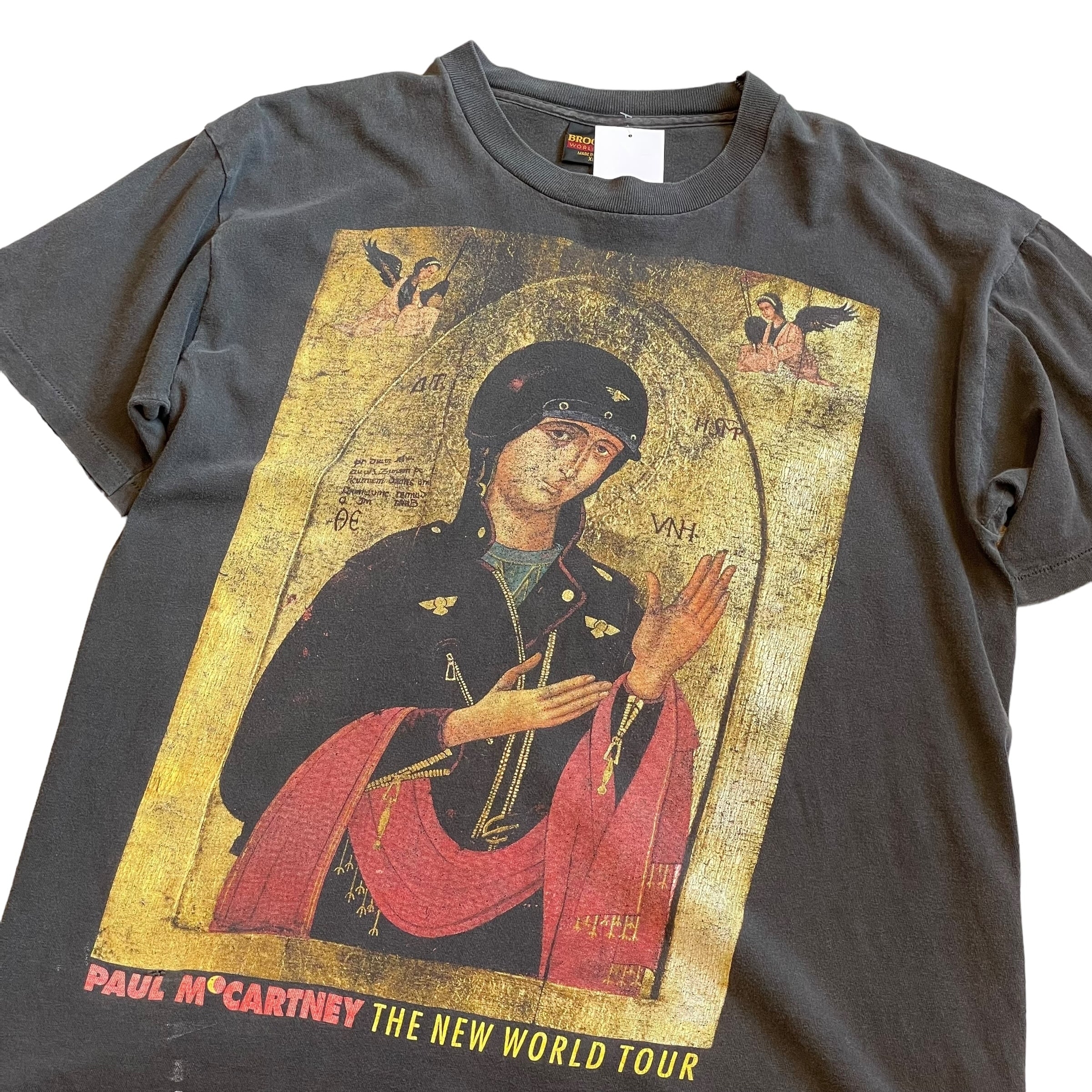 トップス PAUL McCARTNEY THE BIKER LIKE AN ICON Paul McCartney “The New World Tour – Biker Like An Icon “ T