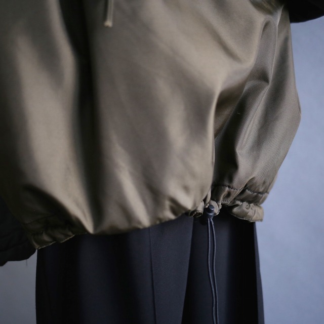 bi-color XXL over size fish tail anorak parka