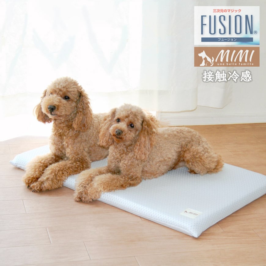 MIMI】FUSION 低反発ウレタン入り Mサイズ 45×68×3cm 接触冷感 ペット
