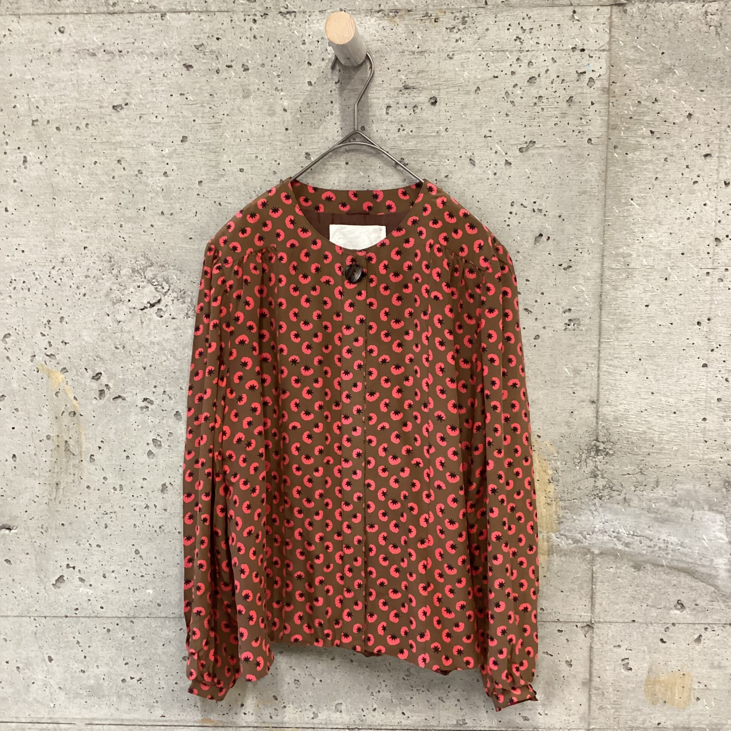 tomato print blouse jacket