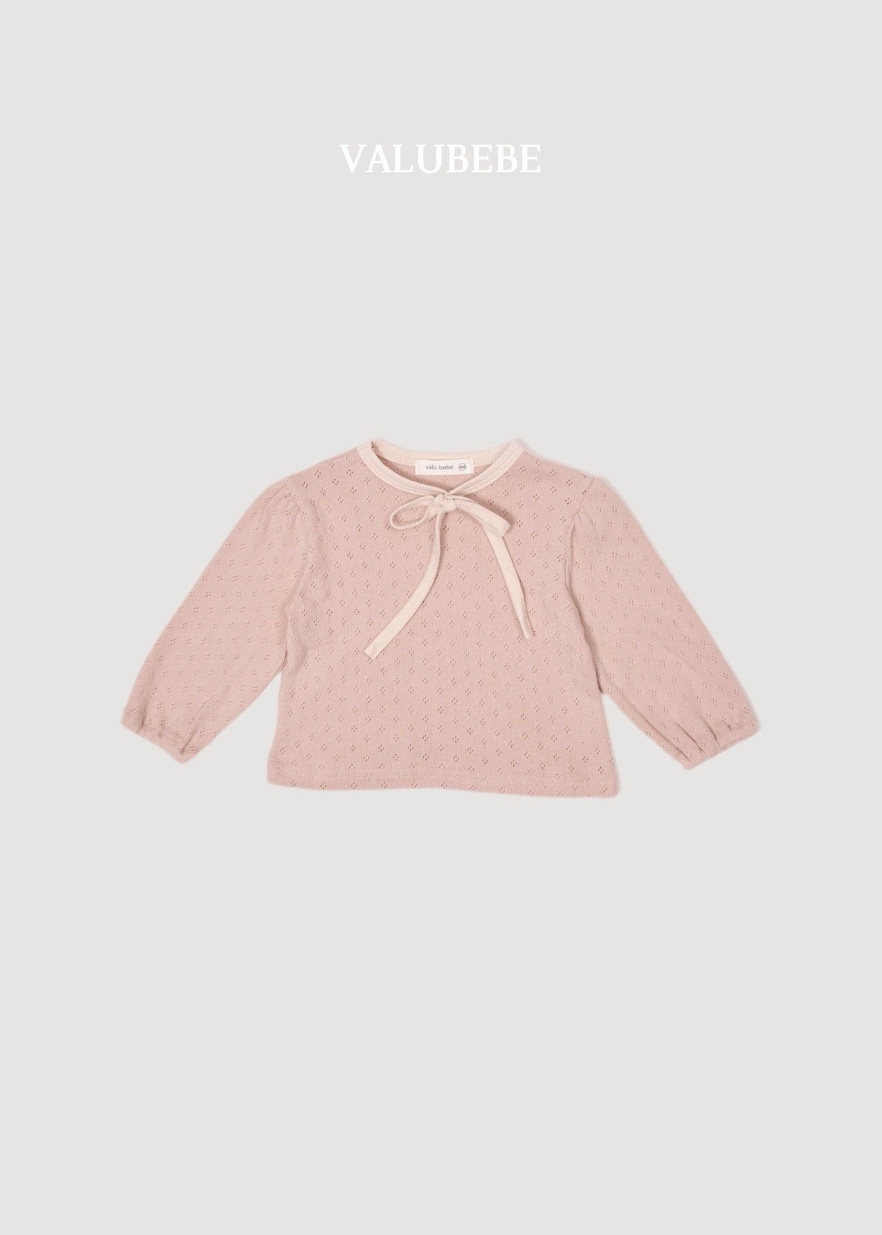 送料無料【予約】/ クリーミーリボンパフTシャツ/ valubebe