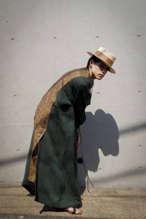 eofm / Linen long length coat   (220971)