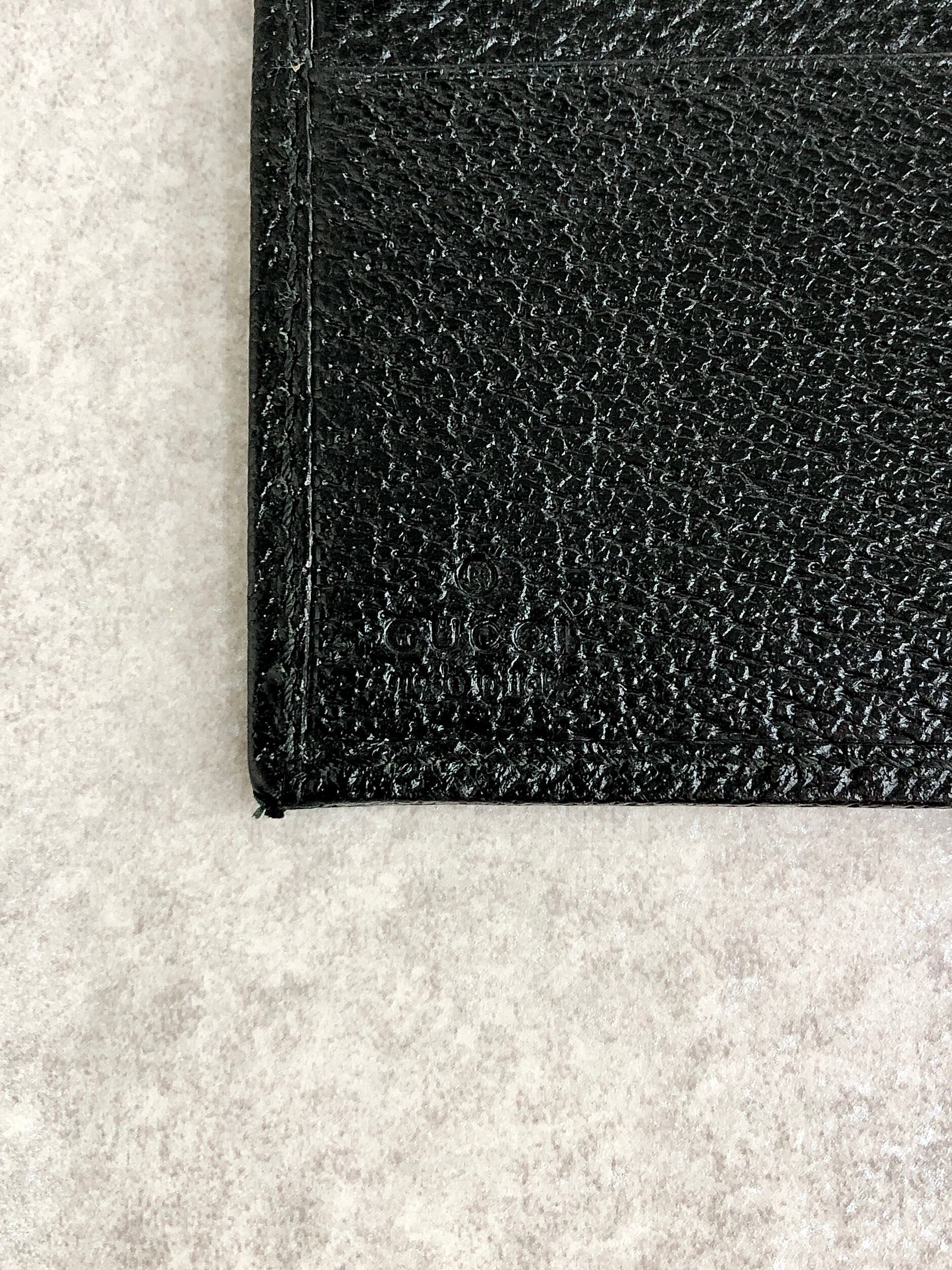 GUCCI グッチ 財布 ブラック バンブー キャンバス 二つ折り財布