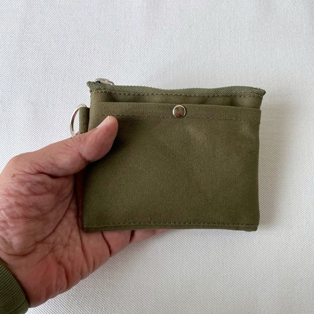 【全6色】外ポケット付きスマホショルダー／倉敷帆布 11号帆布【受注製作】
