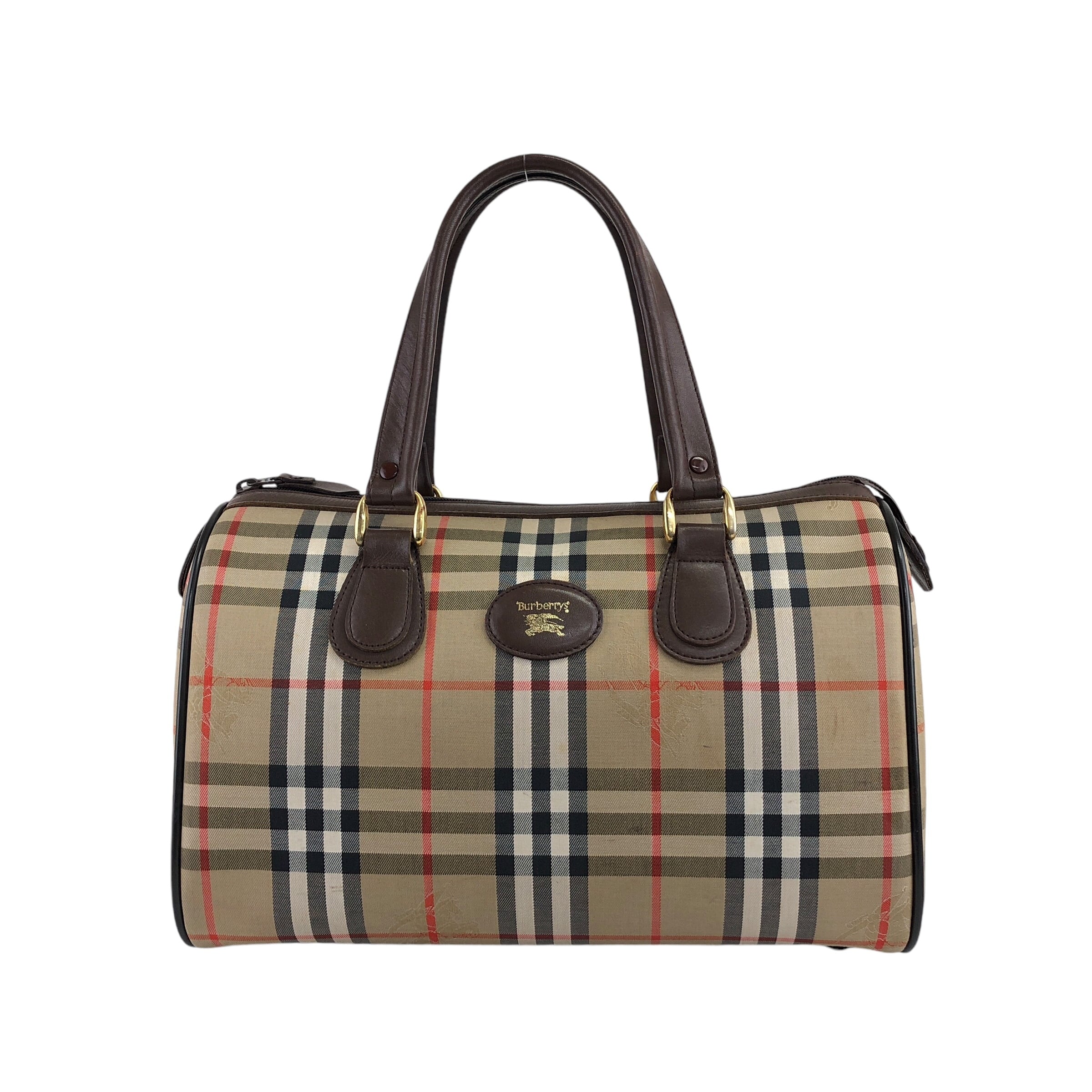 BURBERRY バーバリー ハンドバッグ ベージュ ロゴ キャンバス BURBERRY バーバリー ハンドバッグ ベージュ ロゴ キャンバス