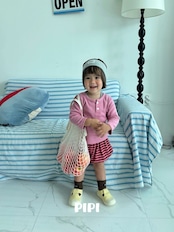 韓国子供服 / 26Autumn / 〖取寄〗pipi / キッチュプラケットTシャツ / ベビー服 / キッズ服 *XS~M*