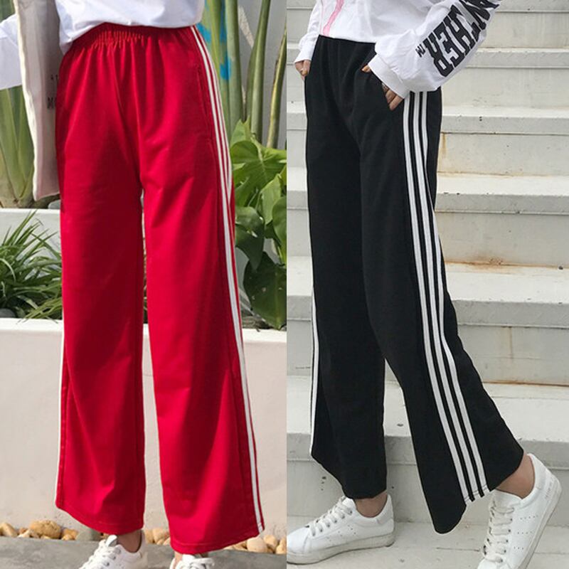 サイドライン・ハイウエストワイドパンツ