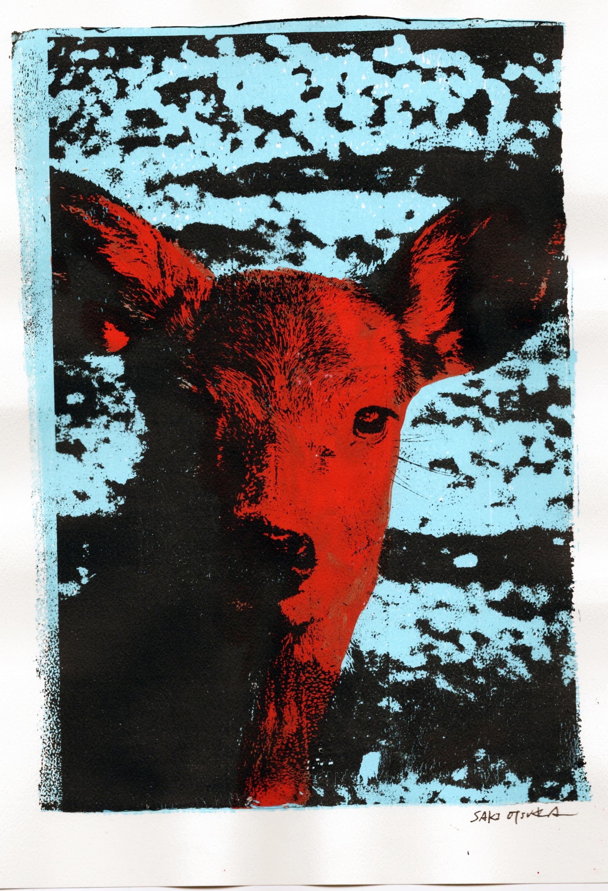 I am hereシルクスクリーン作品No.7 | SAKI OTSUKA SHOP