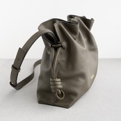 ロエベ フラメンコ クラッチ ミディアム ナパカーフスキン カーキ レザー ショルダーバッグ