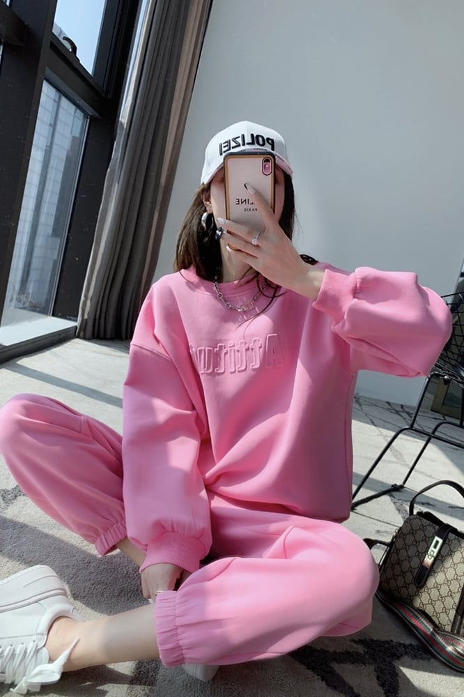 セットアップ スウェット カジュアル ロゴ 3color 韓国 f76e0ffbf5fd7494d3197e7319be5e