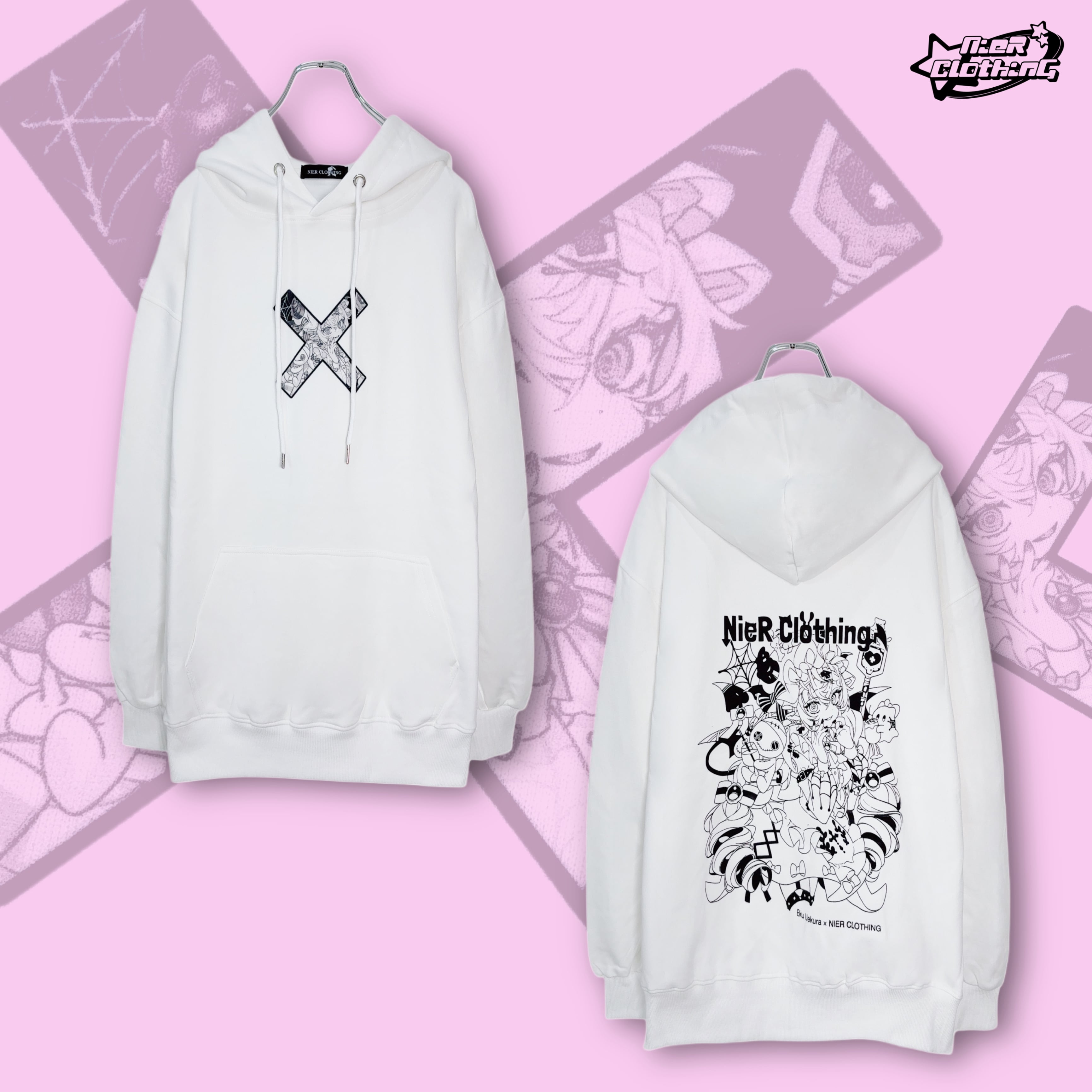 上倉エク×NIERコラボ LONG SLEEVE PULLOVER PARKA 【2サイズ展開