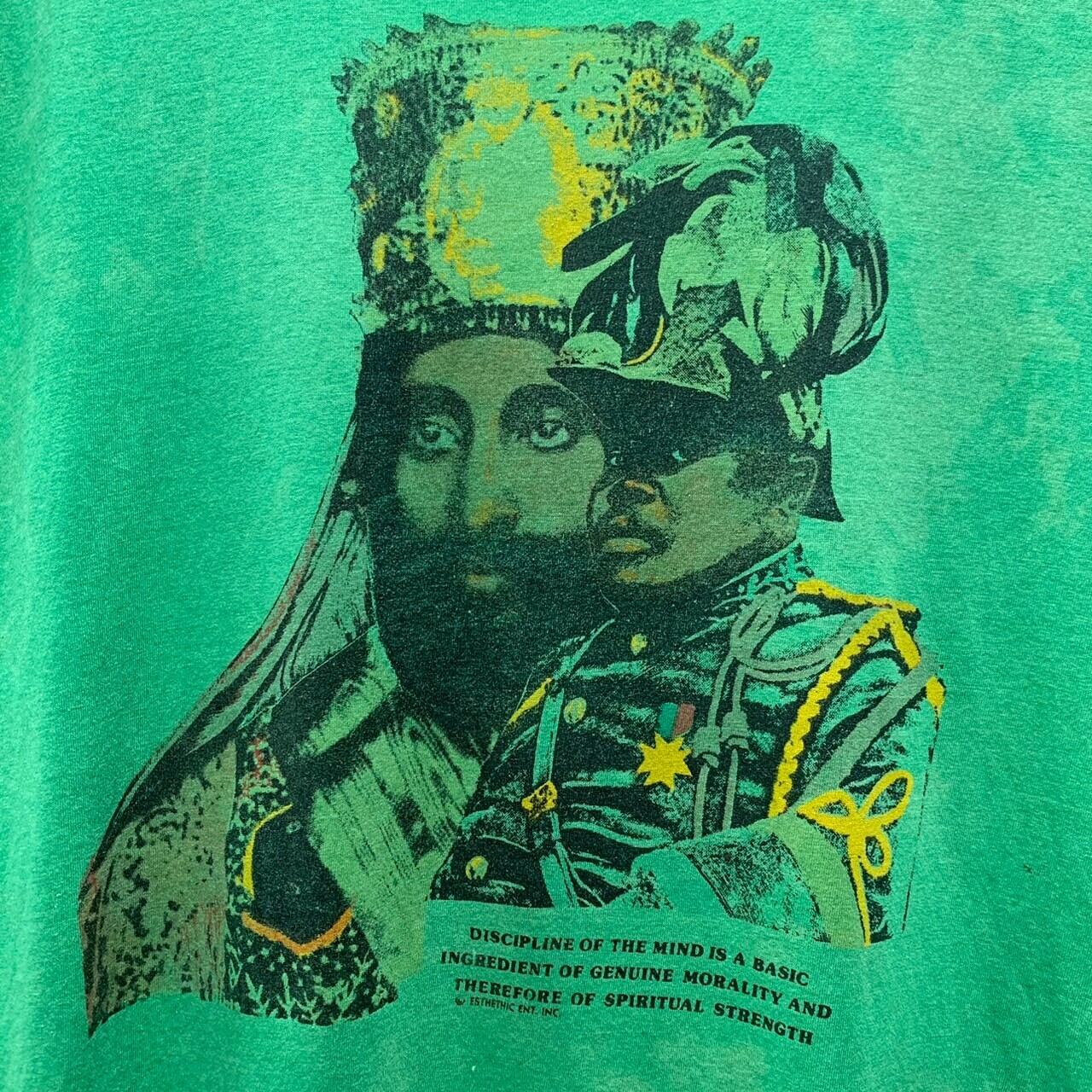 （ヴィンテージ）ハイレ・セラシエ Tシャツ Lサイズ 90s ハイレ・セラシエ Tシャツ ノースリーブ シングルステッチ