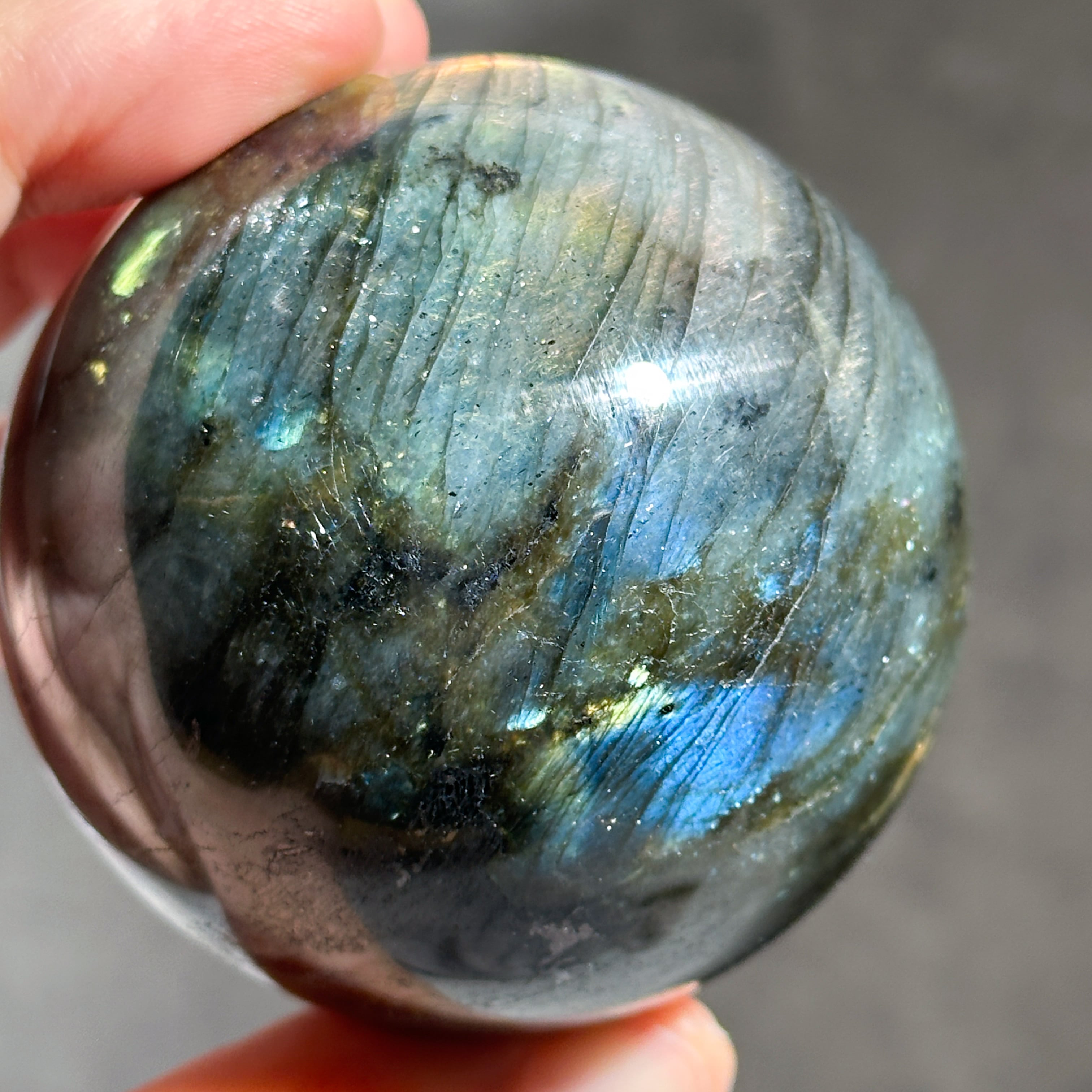 Bigラブラドライト スフィア 91◇ Labradorite ◇天然石・鉱物