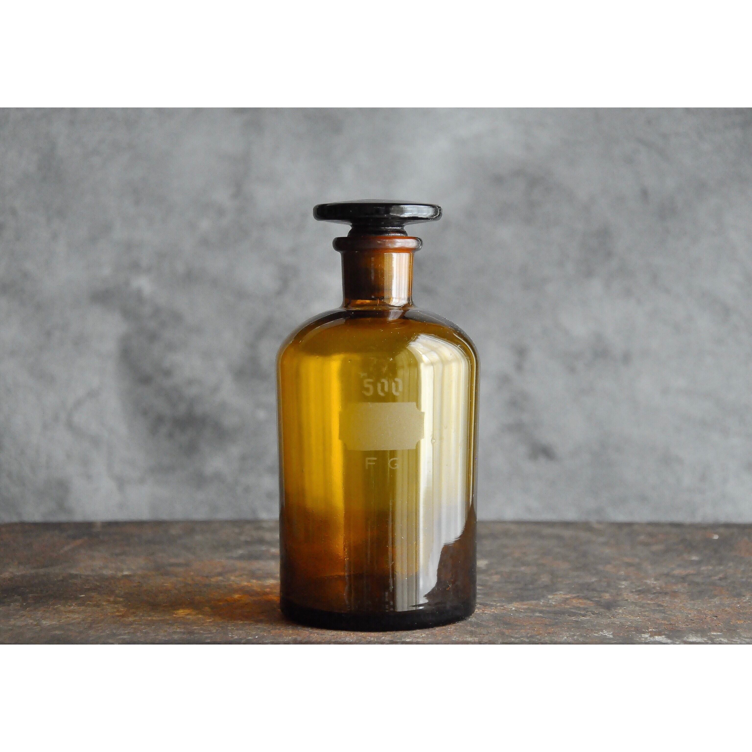 細口藥瓶 L 薬瓶 遮光瓶 1000ml Vintage Japan ネコノツメ