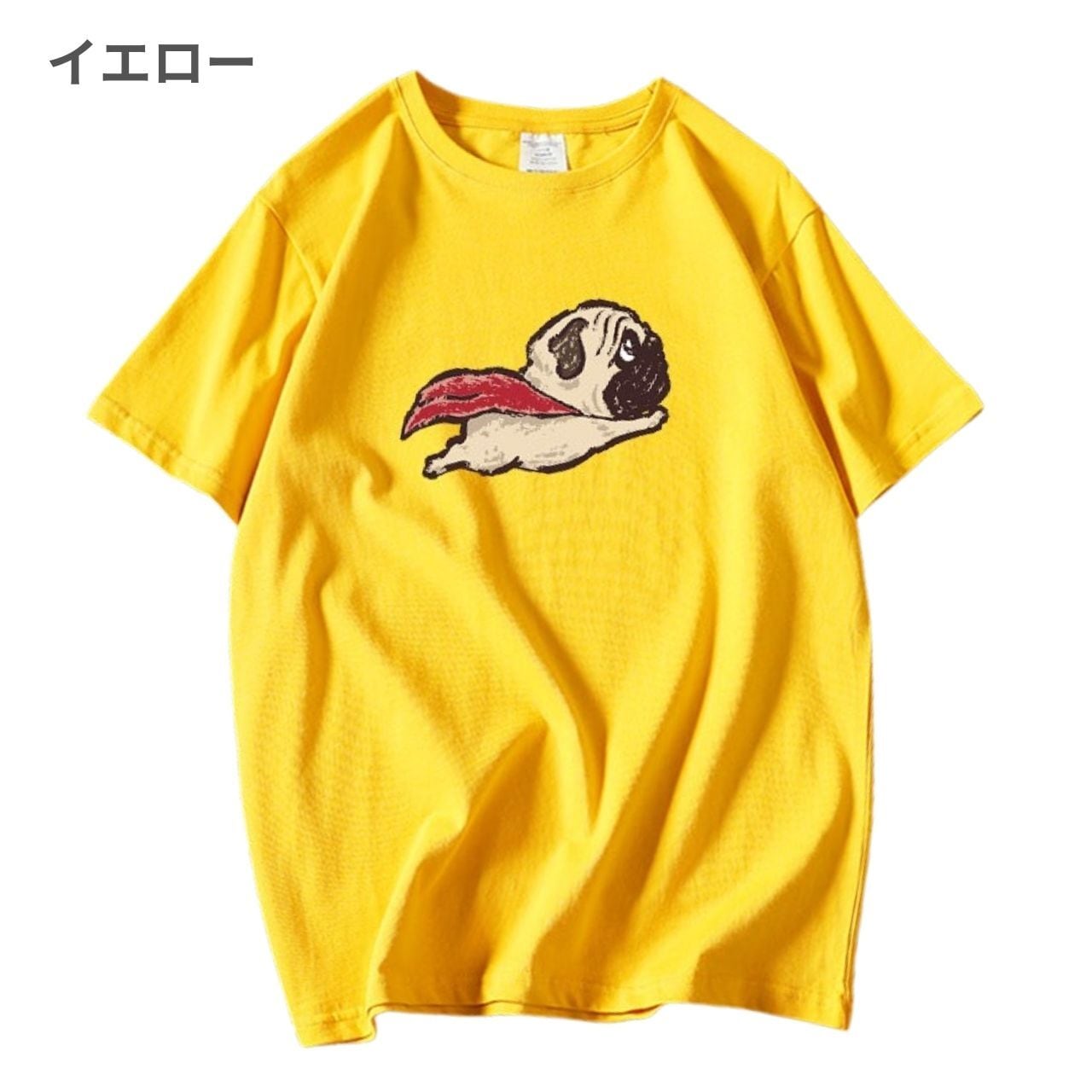 T-shirt -super pug- 7colors r-t1 | Pug shower - パグシャワー パグ