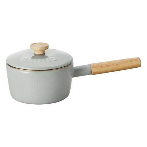 BRUNO ブルーノ ホーロー 片手鍋 16cm ブルーグリーン BHK281 / IH対応 直火 アウトドア 富士ホーロー