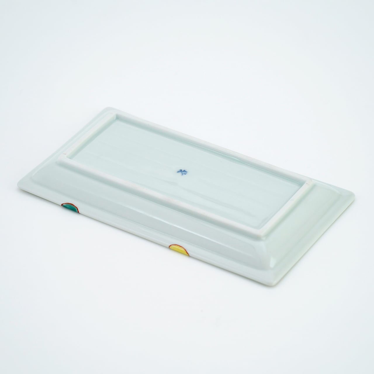 染錦地紋丸紋長角焼皿 | 福珠窯ファクトリーショップ