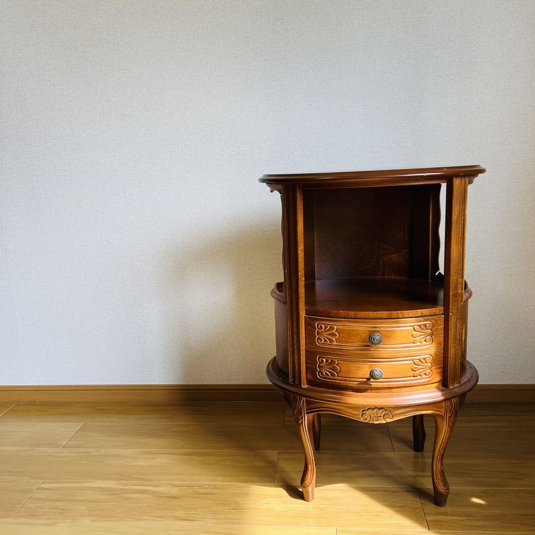 DEK48 イタリア製 猫脚 レリーフ 2ドロワー コンソールチェスト W73