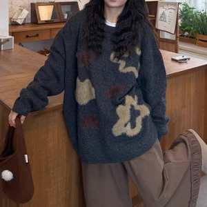 デザインファービッグシルエットニット ・9445