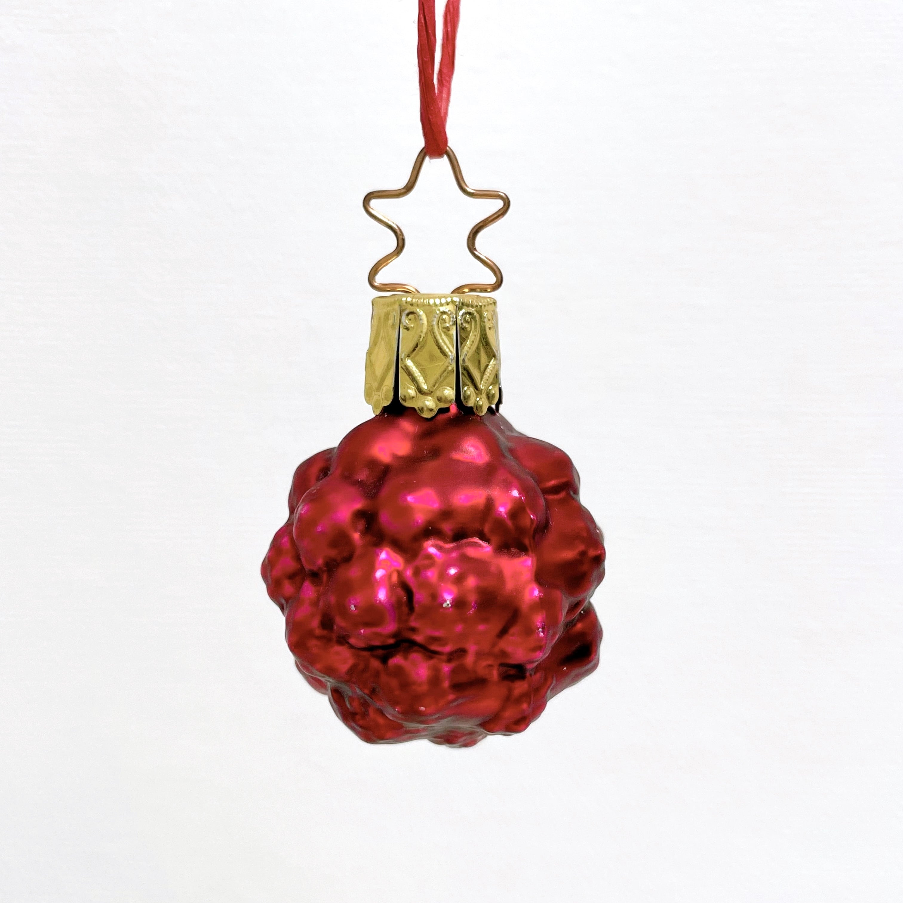 ビンテージ ドイツ INGE-GLAS社 ミニガラスオーナメント ラズベリー