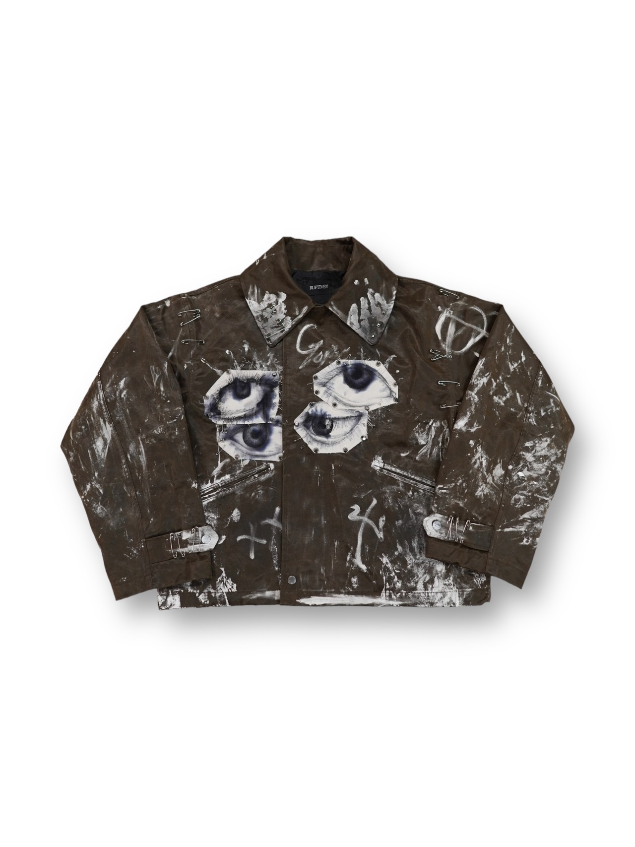 【RUPTIVEY】painted leather jacket”禊眼"