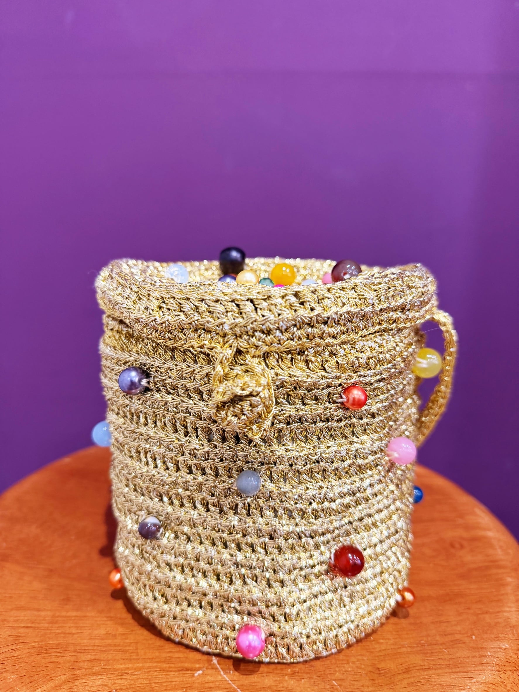 Nananita 〈FOUNTAIN CROCHET BAG〉BLACK | trava