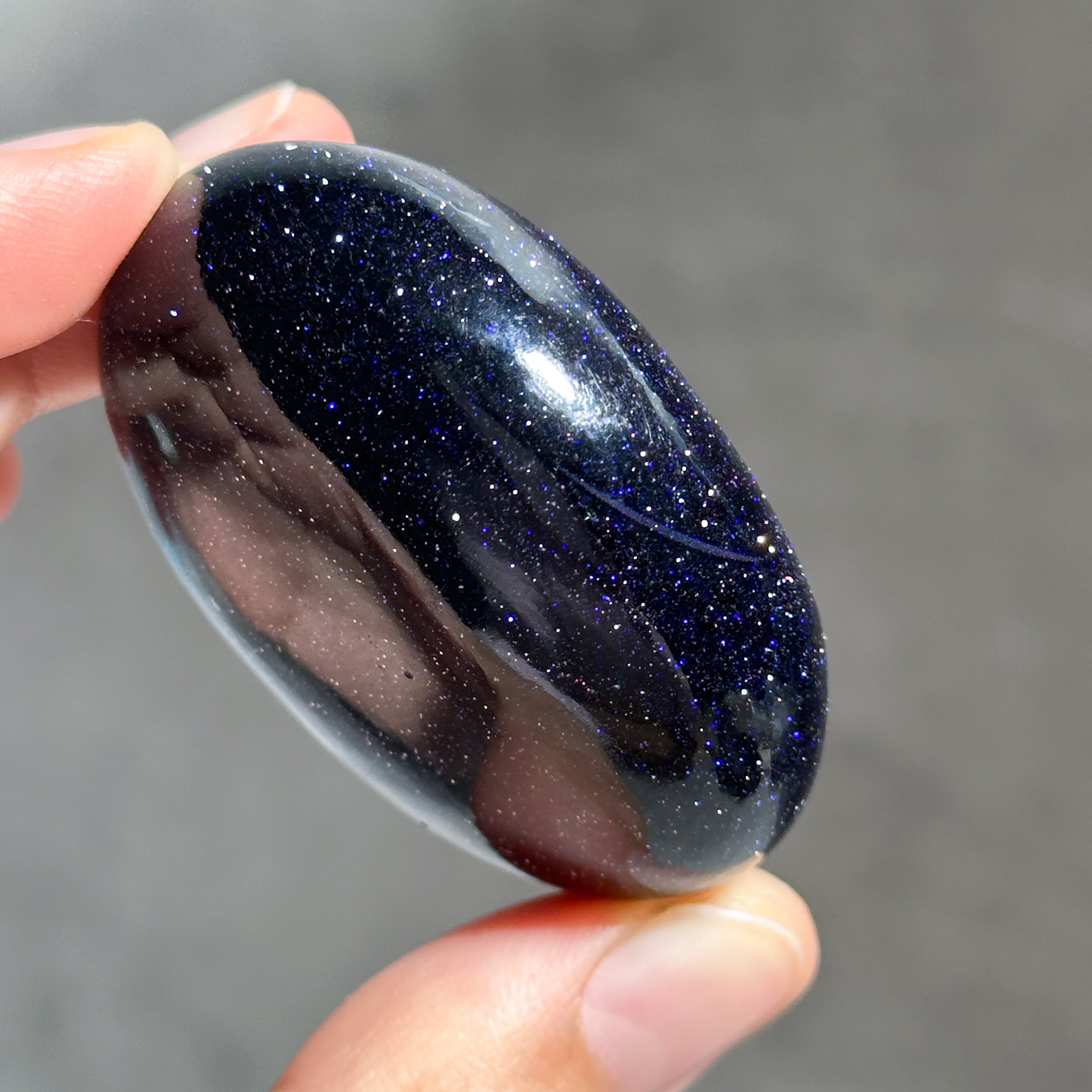 ブルーゴールドストーン パーム01◇ Blue Gold Stone ◇ 天然石・鉱物