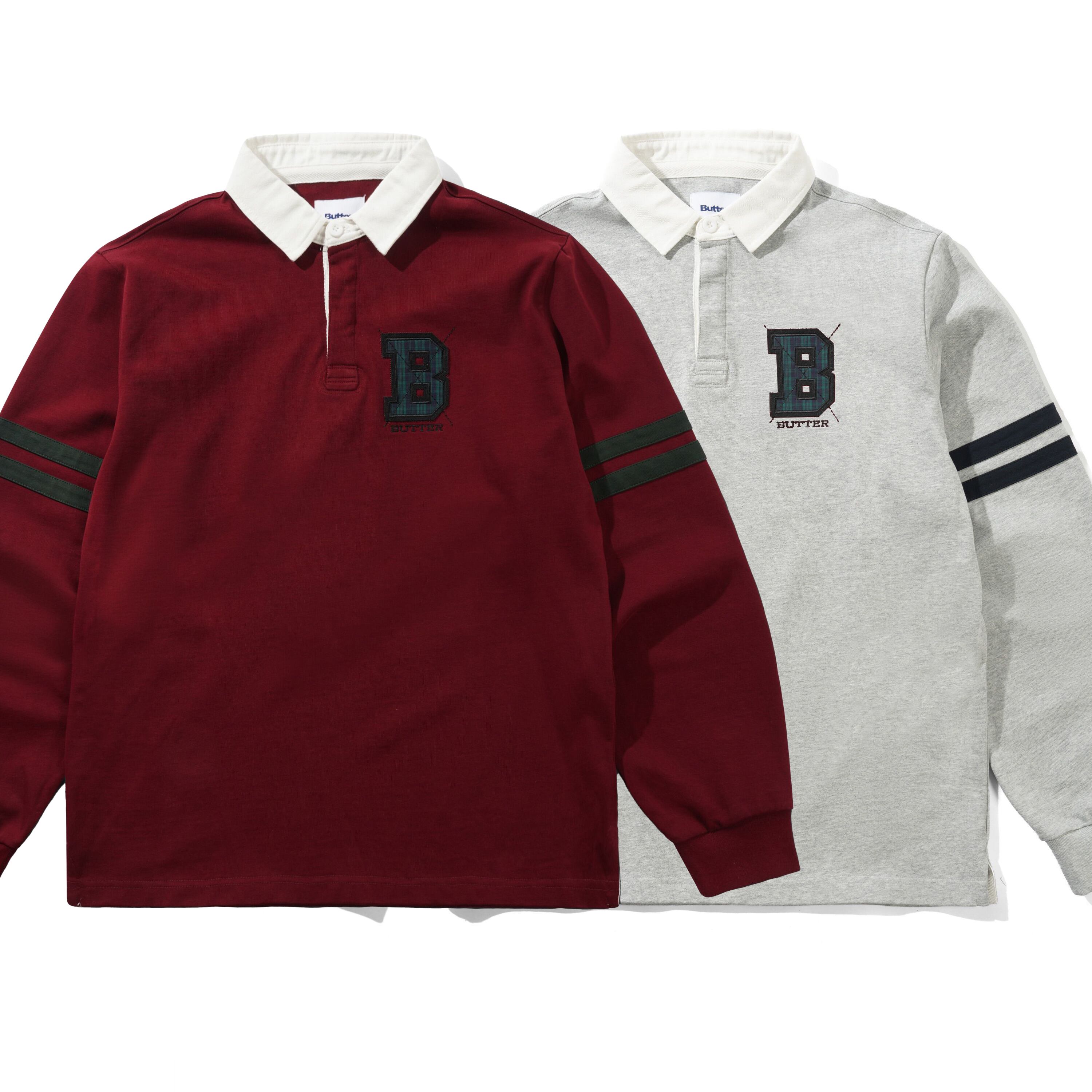 BUTTERGOODS|Applique Rugby Polo -2Color- "送料無料"