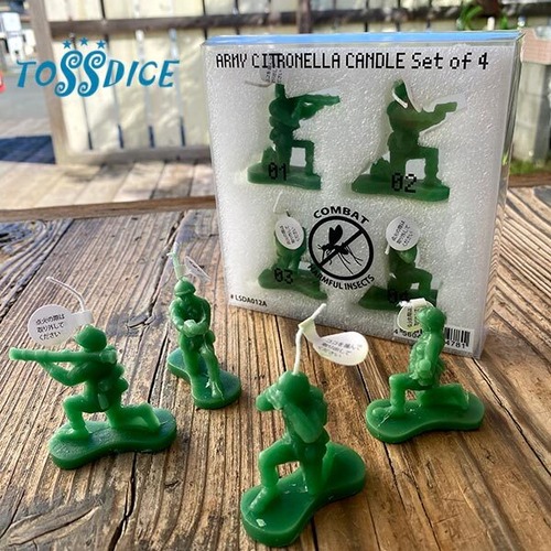 ARMY CITRONELLA CANDLE set of 4 アーミー シトロネラ キャンドル セットオブ4 ロウソク 虫除け TISSDICE