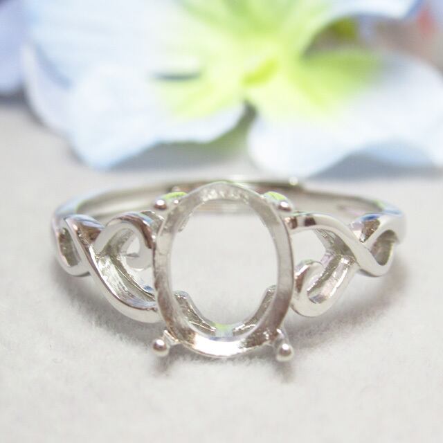 アウトレット9×7㎜ フローリエル S925 リング台 SV