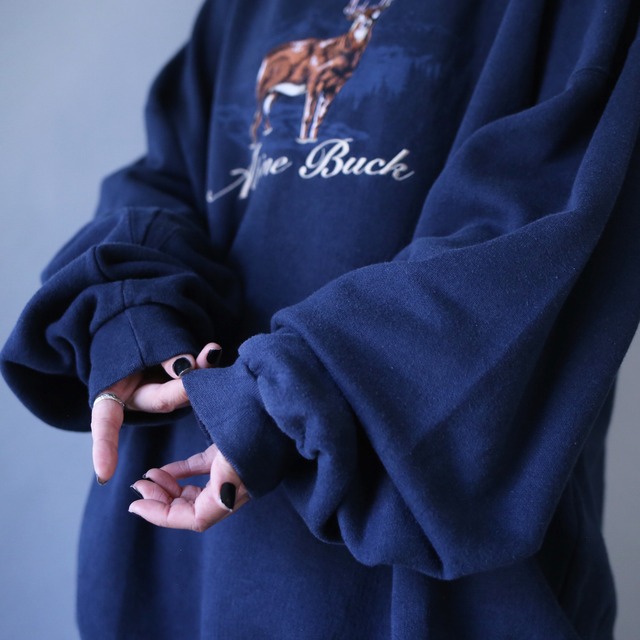 "刺繍" animal design XXL over silhouette sweatshirt